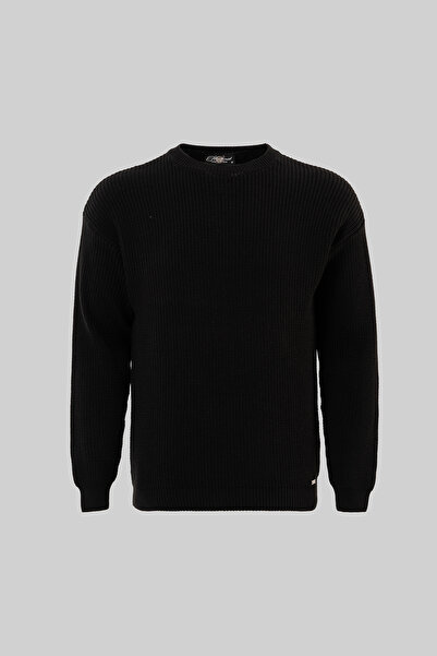 Machinist Men's Thessaloniki Knitted Clean Stitching Crew Neck Oversize Knitw...