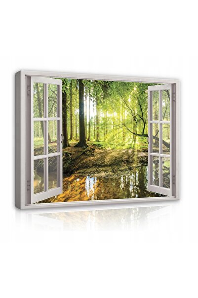 Wallarena LAS WINDOW Tablou pe pânză pentru perete, pentru living 100x70