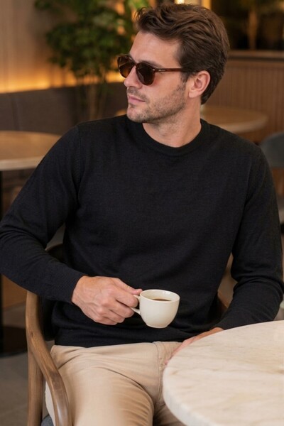 F&K Cotton Basic Thin Men's Knitwear Sweater