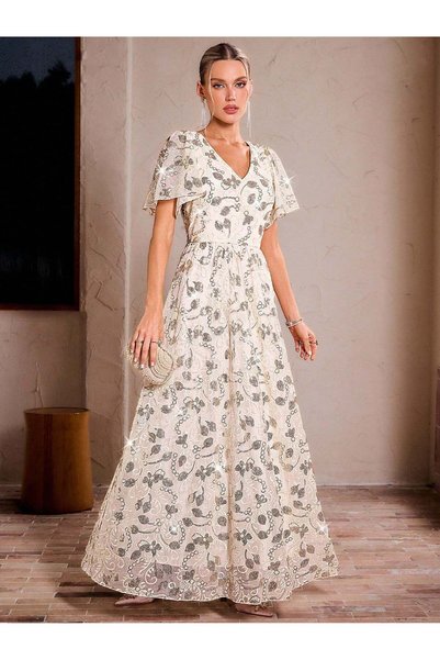 Sheya Rochie maxi , auriu