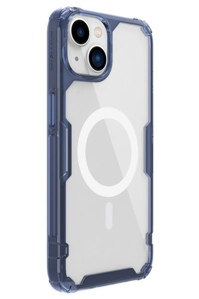 Nillkin Nature Pro Μαγνητική θήκη για iPhone 14, μπλε και διαφανής