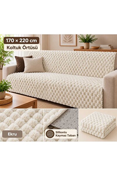 aktartekstil Μαλακό γούνινο κάλυμμα καναπέ 170x215 εκ. Μαλακό βελούδινο αντιο...