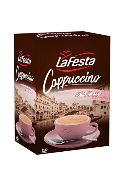 La Festa Box of 10 Cappuccino with Whipped Cream Sachets, 125 g