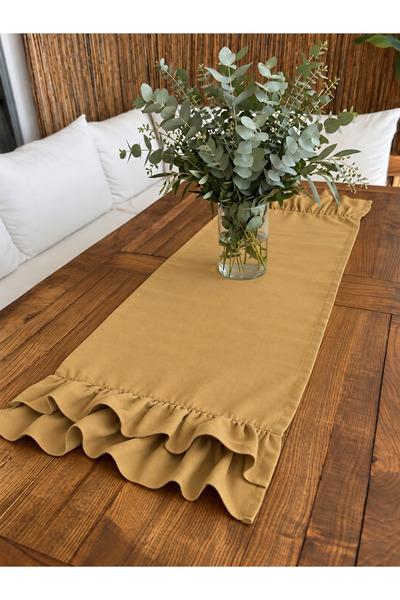Decamor home İnci Vintage Χωρίς Ραφές με Βολάν Σκούρο Μπεζ Ρούμπερα