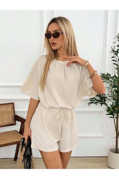 Sheya Short jumpsuit, beige