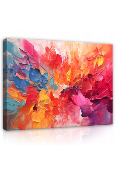 Wallarena TABLOU ABSTRACT ARTĂ COLORATĂ PE PÂNZĂ PENTRU PERETE DORMITOR SUFRA...
