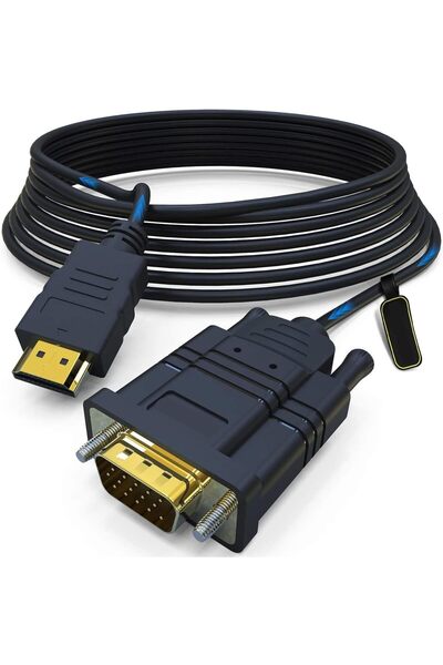 Generic 2M HDMI to VGA Cable – Uni-Directional, HDMI Male to VGA Male, Compat...