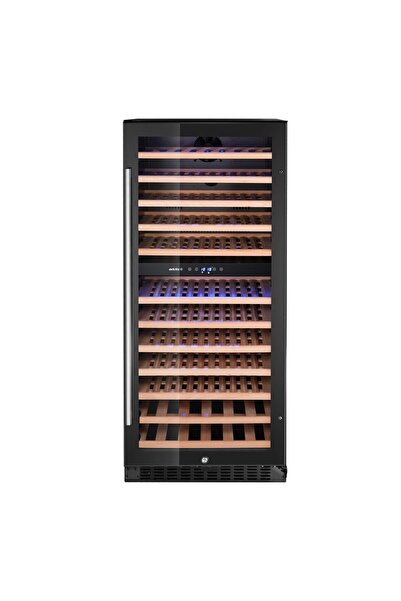 HENDI Racitor de vin, 2 zone,124 sticle, Arktic, 265L, Negru, 569x595x(H)1397mm
