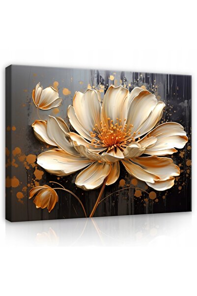 Wallarena TABLOU ABSTRACT 3D CU FLORĂ DE CRIN PE PÂNZĂ, ARTĂ DE PERETE PENTRU...