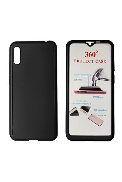 POWERTECH Σώμα Θήκης 360 °   Σκληρυμένο Γυαλί, Huawei Y5 2019/Honor 8S, μαύρο