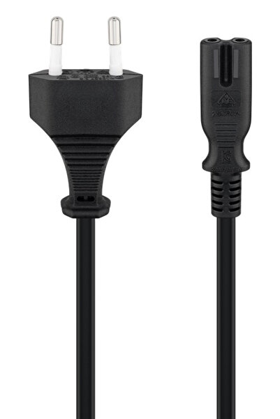 goobay Καλώδιο ρεύματος Ευρωπαϊκού τύπου 50084, 2x0.75 mm², 1.5μ, μαύρο