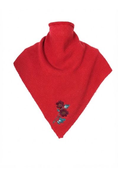 Fonem Fo 4623 Melani Embroidered Triangle Shawl