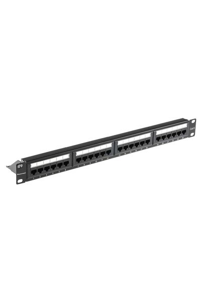 POWERTECH Πάνελ διανομής NETW-0046 για rack 19 "/1U, 24 θύρες, CAT 6 UTP, μαύρο