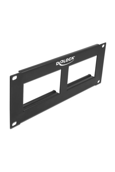 DELOCK Πάνελ διασύνδεσης Easy 45 81379, 10 ", 2U, 90.5x45.2mm x2, μαύρο