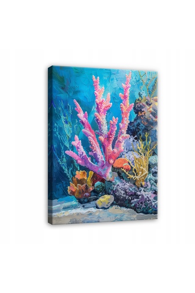 Wallarena RAFA CORALĂ OCEAN DORMITOR SUFRAGERIE TABLOU PE PÂNZĂ ARTĂ DE PERET...