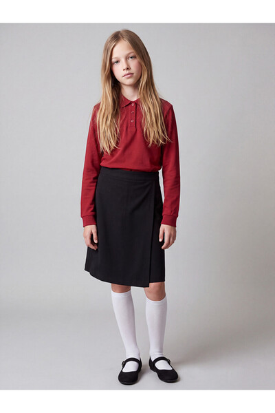 LC Waikiki Özmarka New Season Black Girls' Shorts Skirt