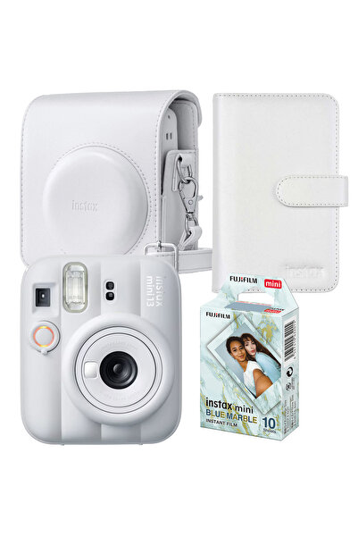 Fujifilm Στιγμιαία Φωτογραφική Μηχανή Instax Mini 13 Λευκό Πηλός + Θήκη + Άλμ...