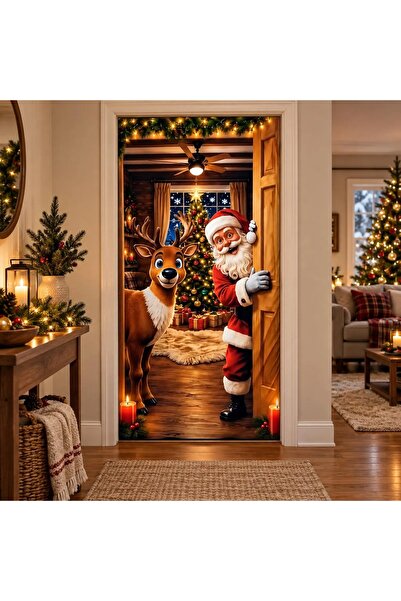 PROMISEBACKDROP2 Ελαστικό διακοσμητικό "Happy Christmas", Υφασμάτινο διακοσμη...