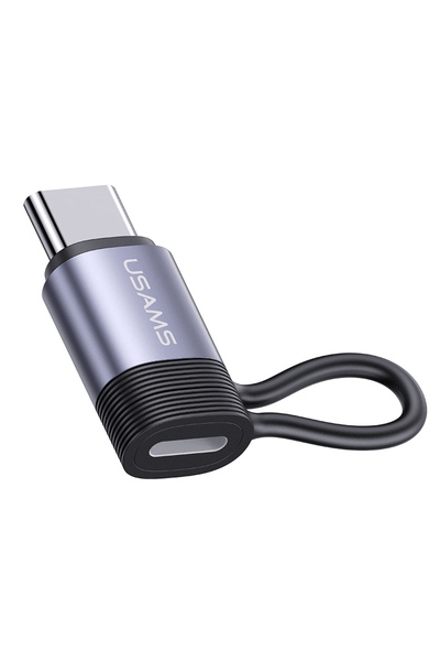 Usams Αντάπτορας USB-C σε Lightning US-SJ677, 30W, 480Mbps, γκρι