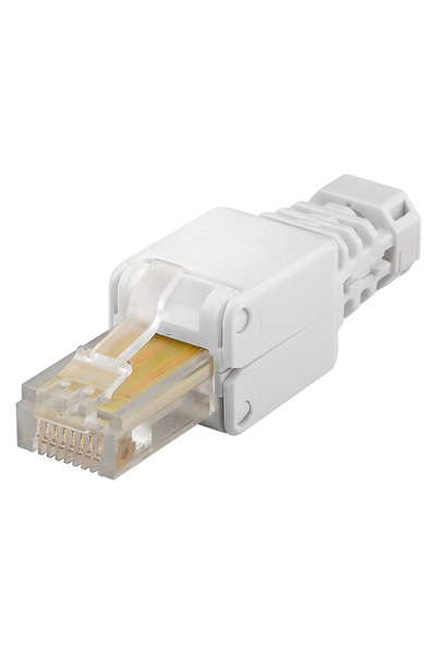 goobay RJ45 CAT 5e UTP 68859 βύσμα, χωρίς εργαλεία, λευκό