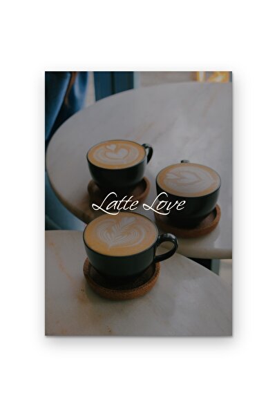 OEM Poster Carton 250g A4 Dragoste de Latte, Citat Cafea, Mat, 21x29.7 cm