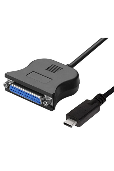 POWERTECH Καλώδιο USB-C σε παράλληλο DB25 CAB-UC062, 1,8μ, μαύρο