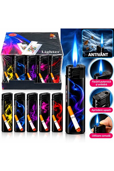 SHOP LIKE A PRO Brichetă Antivânt cu Flacără Puternică, Aprindere Rapidă, Des...