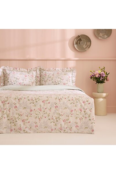 Kaşmir Home Papillon %100 Pamuk Tek Kişilik Nevresim Takımı Çağla