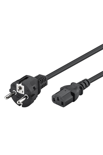 POWERTECH καλώδιο τροφοδοσίας CAB-P006, 3x 1mm², χαλκός, 1,5μ, μαύρο