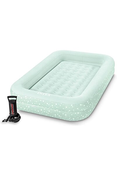 Intex 66810 Kids Travel Bed Set With Hand Pump, White, H33.4 X W37.6 X D13.4 Cm
