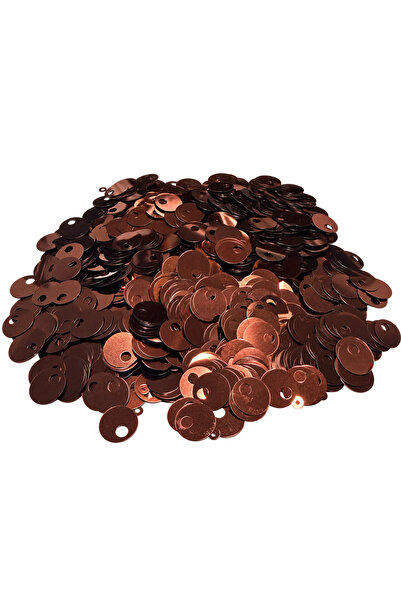 knitme 10 mm Side Drilled Flakes - Brown 50 Gr