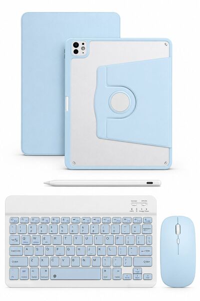 Five e Apple iPad Pro 12.9 4/5/6. Nesil ile Uyumlu DeskFold Türkçe Q Klavyeli...