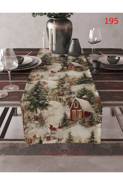 YILMAZHOME Tablecloth - Velvet Fabric Digital Printed Ranır Tablecloth