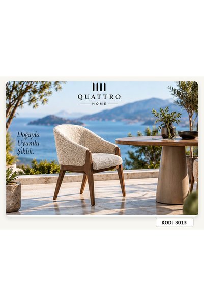 QUATTRO HOME Lorvina 3013 Döşemeli Kolçaklı Sandalye