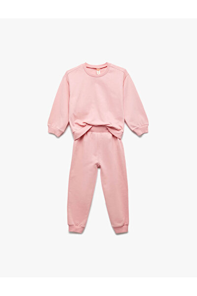 Koton Basic Pink Baby Girl Top and Bottom Set 7Wmg10032Ak