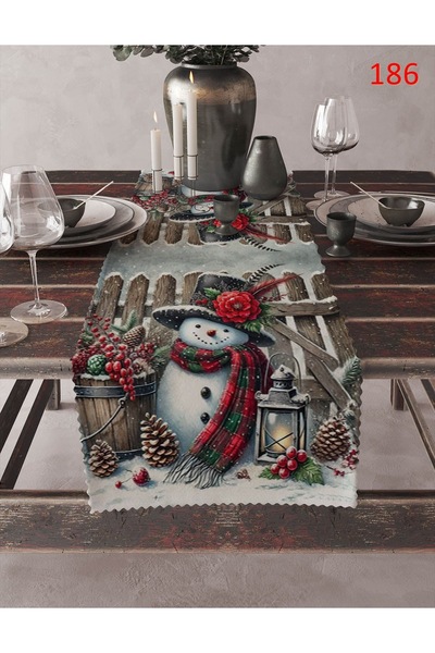 YILMAZHOME Tablecloth - Velvet Fabric Digital Printed Ranır Tablecloth