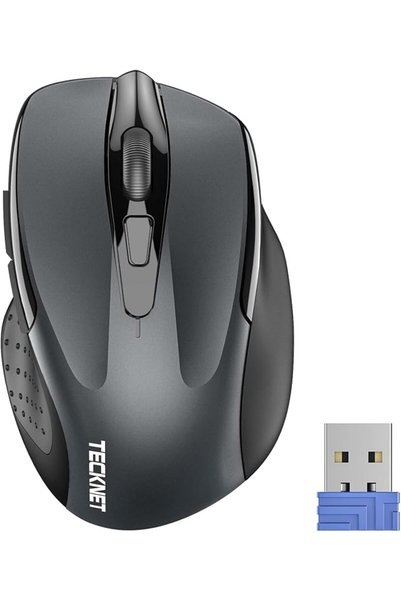 TECKNET ماوس لاسلكي (2.4G و BT5.0/3.0) صامت بدقة 4800 نقطة في البوصة، ماوس كم...