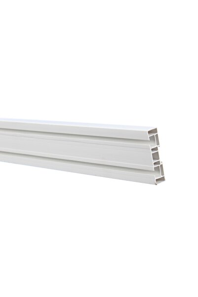 Flamex Διπλός οδηγός κουρτίνας PVC (2 κανάλια), λευκός, 250 εκ., για τοποθέτη...