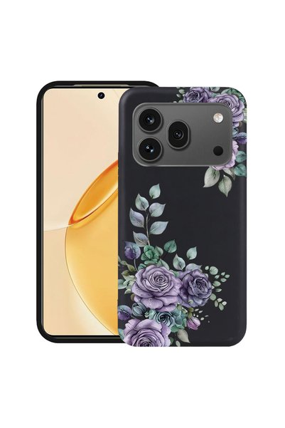 bestcase ®   TPU ултра тънък калъф за Honor 600 Pro, Флорален - Пастелен розо...