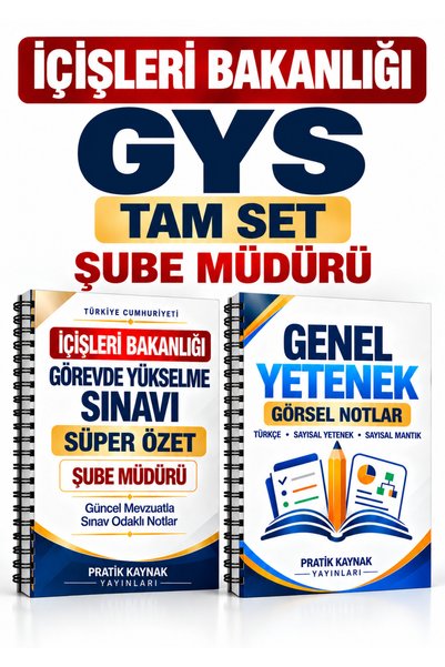 Pratik Kaynak Yayınları İçişleri Bakanlığı GYS Şube Müdürü Tam Set – Süper Öz...