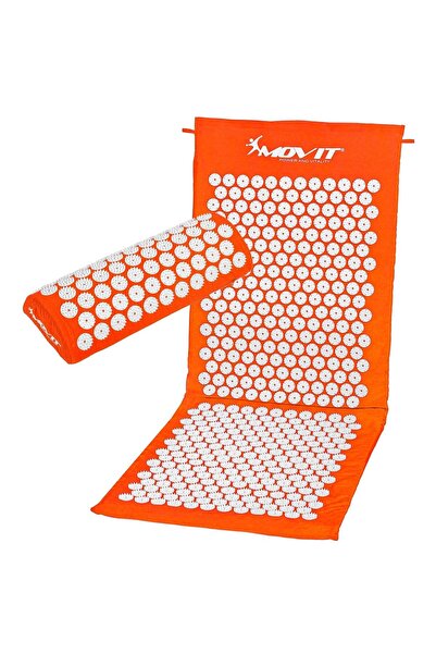 MOVIT Covoras de presopunctura, cu perna 130x50cm, Multiple Culori Portocaliu
