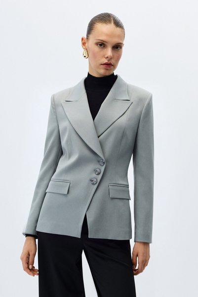 shnwomen Asimetrik blazer ceket