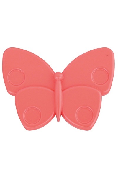 OEM Buton pentru mobila, plastic, rosu mat, M 487.01.15, forma fluture