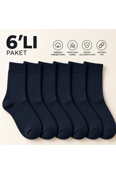 alfa çorap erkek pamuklu 6lı soket çorap