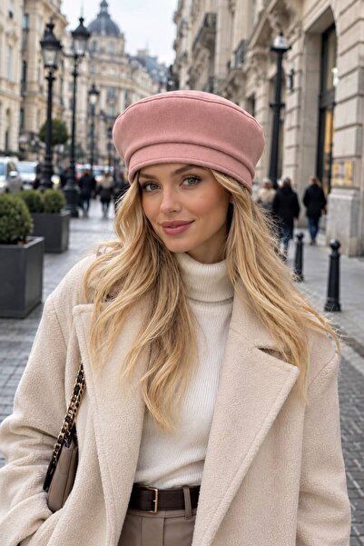 FELLMENS Pink Cashmere Wool Cap Women's Hat