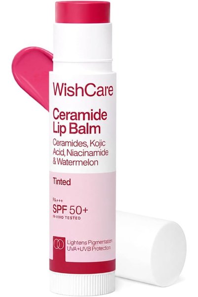 WishCare بلسم شفاه ملون بالسيراميد مع عامل حماية من الشمس SPF50 PA+++ - يحتوي...