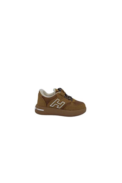 Zerhan 5070 Children's Tan Velcro Lace-Up Shoes