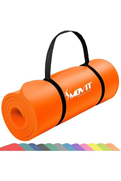 MOVIT Saltea de yoga cu grosimea de 10/15 mm 190 x 100 x 1,5 cm / Portocaliu