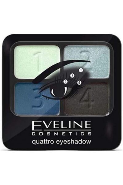 Eveline Cosmetics مجموعة ظلال العيون كواترو من 4 ألوان، 01