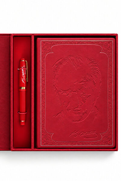 Victoria's Journals Atatürk A5 Çizgili Defter & Dolma Kalem Hediye Seti – Pre...